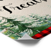 ランバージャックウォーターカラースイートトリートサイン ポスター (角)