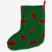 ランバージャックウサギストッキング ラージクリスマスストッキング (裏面)