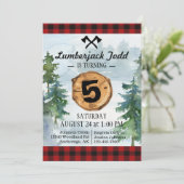 ランバージャックウッドスタンプフォレストワイルダネス誕生日 招待状 (スタンド正面)