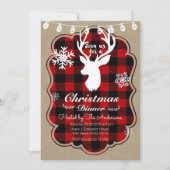 ランバージャッククリスマスディナーパーティの招待状 招待状 (正面)