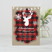 ランバージャッククリスマスディナーパーティの招待状 招待状 (スタンド正面)