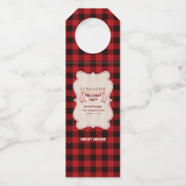 ランバージャッククリスマスパーティーレッドバッファローウッド ボトルネックタグ