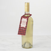 ランバージャッククリスマスパーティーレッドバッファローウッド ボトルネックタグ (アングル)