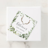 ランバージャックディアアントラーベビーシャワーメッセージカード フェイバータグ (インサイチュ)