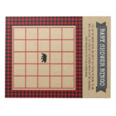 ランバージャックバッファロープレイドウッドランドベビービンゴゲーム ノートパッド (正面)