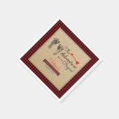 ランバージャックバッファロープレイドベビーシャワー スタンダードカクテルナプキン (角)