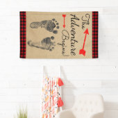 ランバージャックバッファロープレイドベビーシャワー 横断幕 (インサイチュ)