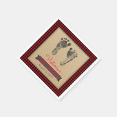 ランバージャックバッファロープレイドボーイズ赤ちゃんシャワーナプキン スタンダードカクテルナプキン (角)