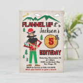 ランバージャックバースデーパーティフランネルフォレスト 招待状 (スタンド正面)