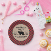 ランバージャックバースデーパーティープレート ペーパープレート (パーティー)