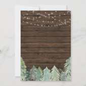 ランバージャックパインツリーズボーイベビーシャワー招待状 招待状 (裏面)