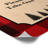 ランバージャックパーティー好意サインレッドプレイド ポスター (角)