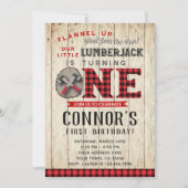 ランバージャックファースト誕生日招待状 招待状 (正面)