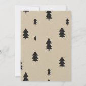 ランバージャックフランネルボーイベビーシャワー招待状 案内状 (裏面)