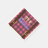 ランバージャックフランネル素朴の赤ちゃんシャワー スタンダードカクテルナプキン (角)