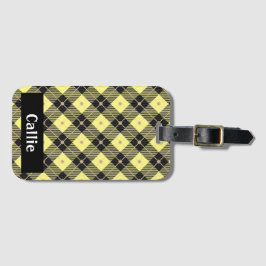 ランバージャックブラック&イエロープレイド ラゲッジタグ