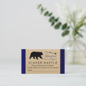 ランバージャックブルーバッファロープレイドおむつラッフルチケット エンクロージャーカード (スタンド正面)