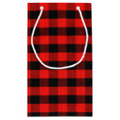 ランバージャックプレイドの大きな鹿 スモールペーパーバッグ (裏面)