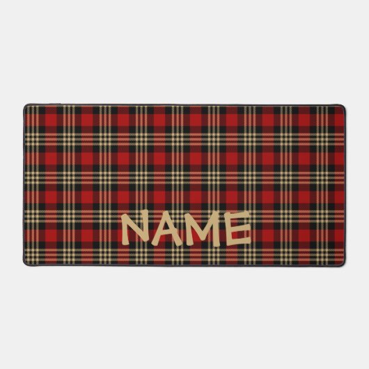 ランバージャックプレイドパターン名前をカスタムする デスクマット (正面)