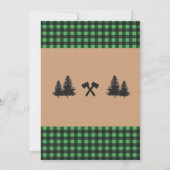 ランバージャックベアウッド誕生パーティーアニーエイジ招待状 招待状 (裏面)