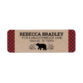 ランバージャックベアークラフトプレイド住所 シール (正面)