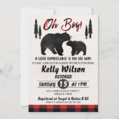 ランバージャックベアーズベビーシャワー招待状 招待状 (正面)