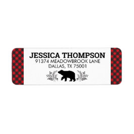 ランバージャックベアーバッファロープレイド住所 シール