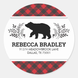 ランバージャックベアーバッファロープレイド差出人住所 ラウンドシール