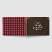 ランバージャックベビーシャワーウッド&レッドバッファロープレイド ゲストブック (全面)