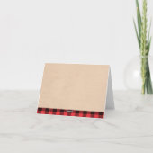 ランバージャックベビーシャワー折り畳みサンキューカード サンキューカード (裏面)