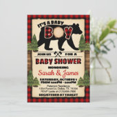 ランバージャックベビーシャワー招待状招待状 招待状 (スタンド正面)