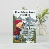 ランバージャックベビーシャワー招待状 招待状 (スタンド正面)