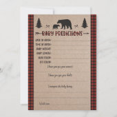 ランバージャックベビー予測赤ちゃんシャワーゲーム 招待状 (正面)