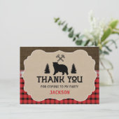 ランバージャックボーイズ誕生日サンキューフラットカード サンキューカード (スタンド正面)