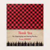 ランバージャックボーイバースデーパーティーフェイバーバッグラベル 名刺 (外部フラット)