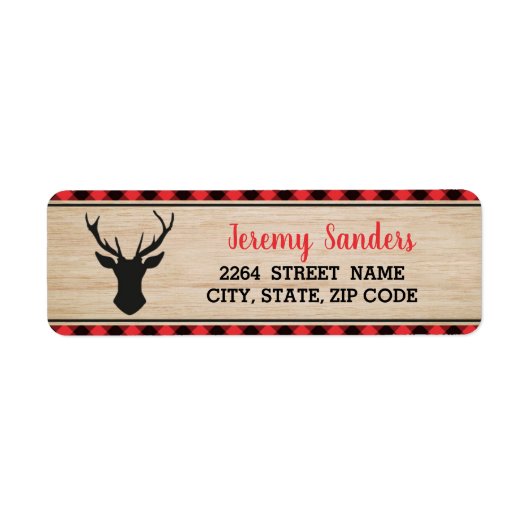 ランバージャックボーイバースデーパーティー住所 シール (正面)