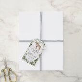 ランバージャックムースベビーシャワーメッセージカード ギフトタグ (より糸付き)