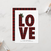 ランバージャックラヴモダンパーソナライズされたィ カード (正面/裏面インサイチュ)