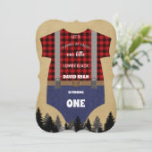 ランバージャックレッドバッファロベビースーツ1位誕生日 招待状 (スタンド正面)