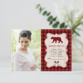 ランバージャックレッドバッファローフォトブックベビー エンクロージャーカード (スタンド正面)