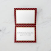 ランバージャックレッドブラックバッファロープレイド誕生日 サンキューカード (内部)