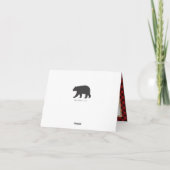 ランバージャックレッドブラックバッファロープレイド誕生日 サンキューカード (裏面)