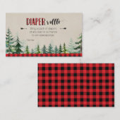 ランバージャックレッドプレイド – おむつラッフルカード エンクロージャーカード (正面/裏面)