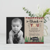 ランバージャックワイルドワンベア誕生日サンキューカード 招待状 (スタンド正面)