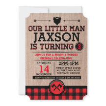 ランバージャック子供の誕生日、素朴な小さな男