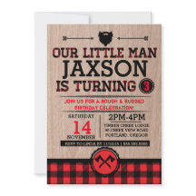 ランバージャック子供の誕生日、素朴な小さな男