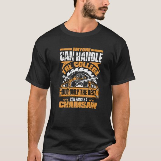 ランバージャック木工職人の斧チェーンソー Tシャツ (正面)