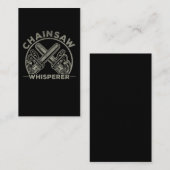 ランバージャック木工職人チェーンソーささやき 名刺 (正面/裏面)