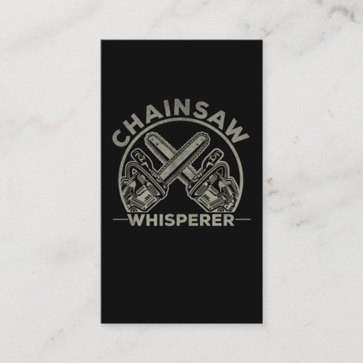 ランバージャック木工職人チェーンソーささやき 名刺 (正面)