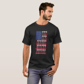 ランバージャック用のAx投げアメリカ国旗 Tシャツ (正面フル)